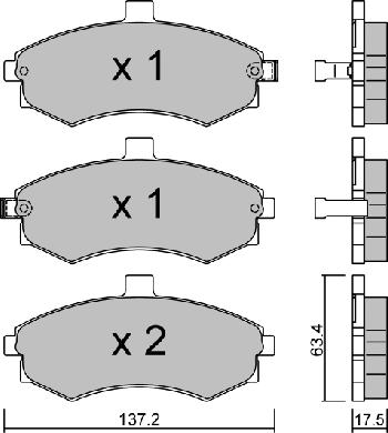 Aisin BPHY-1007 - Bremžu uzliku kompl., Disku bremzes ps1.lv