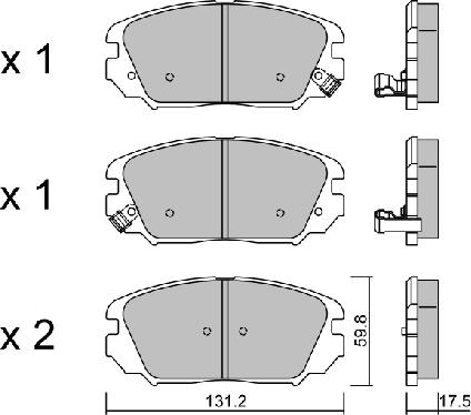 Aisin BPHY-1010 - Bremžu uzliku kompl., Disku bremzes ps1.lv