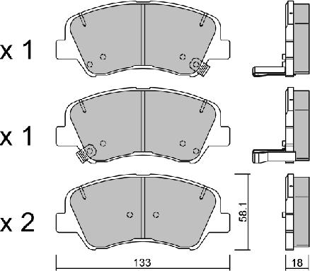 Aisin BPHY-1011 - Bremžu uzliku kompl., Disku bremzes ps1.lv