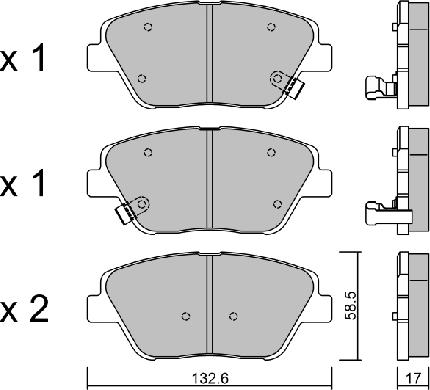 Aisin BPHY-1012 - Bremžu uzliku kompl., Disku bremzes ps1.lv