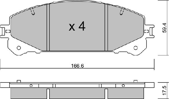 Aisin BPLX-1002 - Bremžu uzliku kompl., Disku bremzes ps1.lv