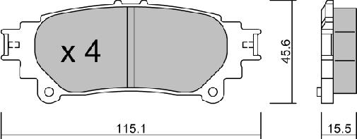 Aisin BPLX-2000 - Bremžu uzliku kompl., Disku bremzes ps1.lv