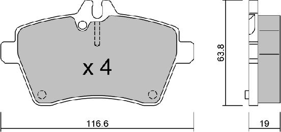 AISIN BPMB-1005 - Bremžu uzliku kompl., Disku bremzes ps1.lv