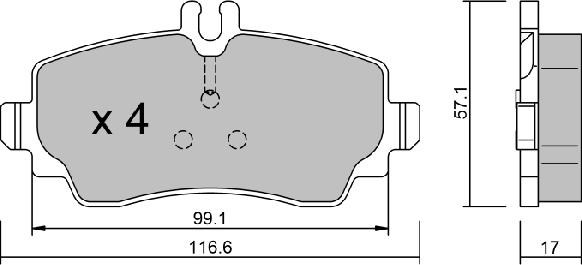 Aisin BPMB-1003 - Bremžu uzliku kompl., Disku bremzes ps1.lv