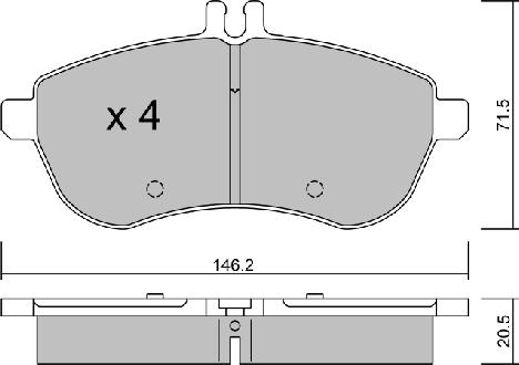 Aisin BPMB-1002 - Bremžu uzliku kompl., Disku bremzes ps1.lv