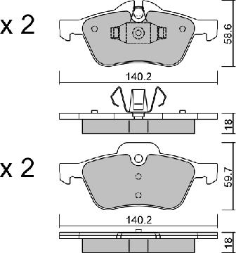 Aisin BPMB-1010 - Bremžu uzliku kompl., Disku bremzes ps1.lv