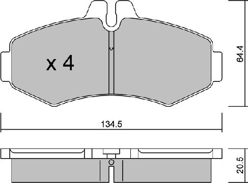 Aisin BPMB-1011 - Bremžu uzliku kompl., Disku bremzes ps1.lv