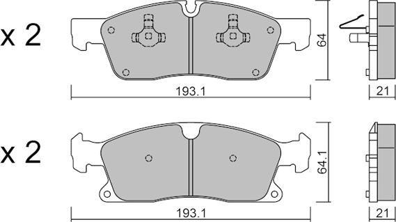 Aisin BPMB-1018 - Bremžu uzliku kompl., Disku bremzes ps1.lv