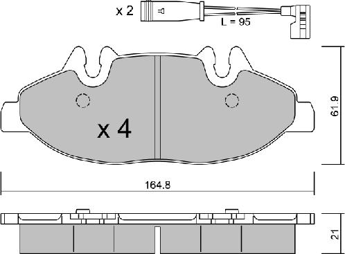 Aisin BPMB-1012 - Bremžu uzliku kompl., Disku bremzes ps1.lv