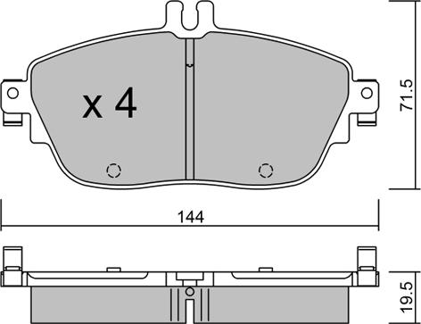 Aisin BPMB-1024 - Bremžu uzliku kompl., Disku bremzes ps1.lv