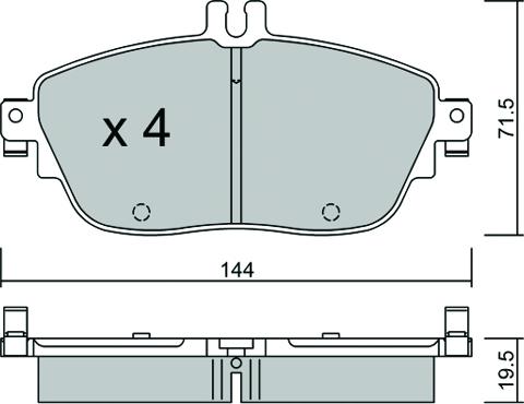 Aisin BPMB-1020 - Bremžu uzliku kompl., Disku bremzes ps1.lv