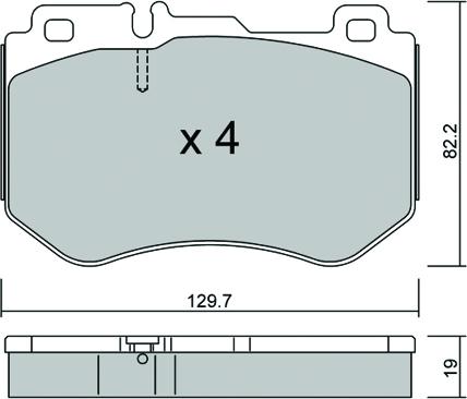 Aisin BPMB-1022 - Bremžu uzliku kompl., Disku bremzes ps1.lv