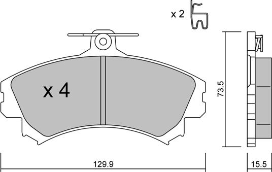 Aisin BPMI-1004 - Bremžu uzliku kompl., Disku bremzes ps1.lv