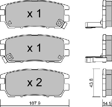 Aisin BPMI-2900 - Bremžu uzliku kompl., Disku bremzes ps1.lv