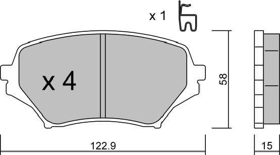 Aisin BPMZ-1004 - Bremžu uzliku kompl., Disku bremzes ps1.lv