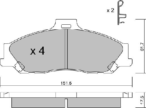 Aisin BPMZ-1006 - Bremžu uzliku kompl., Disku bremzes ps1.lv