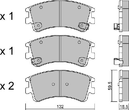 Aisin BPMZ-1001 - Bremžu uzliku kompl., Disku bremzes ps1.lv