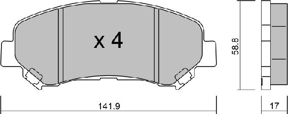 Aisin BPNI-1004 - Bremžu uzliku kompl., Disku bremzes ps1.lv