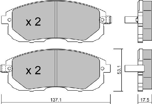 Aisin BPNI-1005 - Bremžu uzliku kompl., Disku bremzes ps1.lv