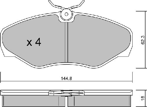 Aisin BPNI-1006 - Bremžu uzliku kompl., Disku bremzes ps1.lv