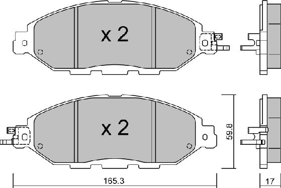 Aisin BPNI-1008 - Bremžu uzliku kompl., Disku bremzes ps1.lv