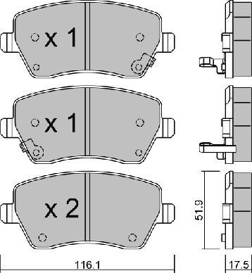 Aisin BPNI-1014 - Bremžu uzliku kompl., Disku bremzes ps1.lv