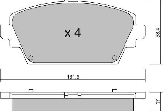 Aisin BPNI-1015 - Bremžu uzliku kompl., Disku bremzes ps1.lv