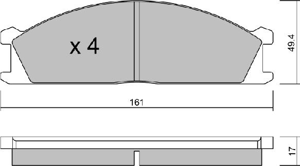 Aisin BPNI-1011 - Bremžu uzliku kompl., Disku bremzes ps1.lv