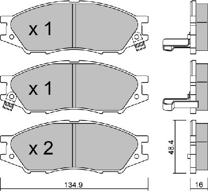 Aisin BPNI-1013 - Bremžu uzliku kompl., Disku bremzes ps1.lv