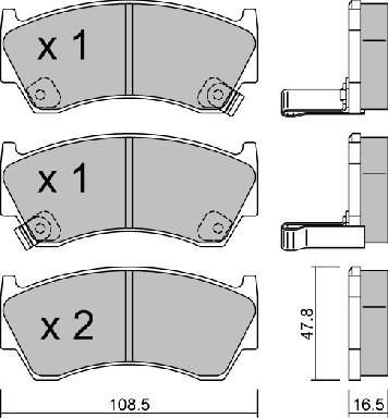 Aisin BPNI-1012 - Bremžu uzliku kompl., Disku bremzes ps1.lv