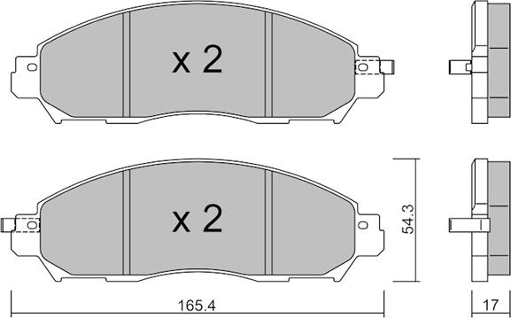 Aisin BPNI-1020 - Bremžu uzliku kompl., Disku bremzes ps1.lv