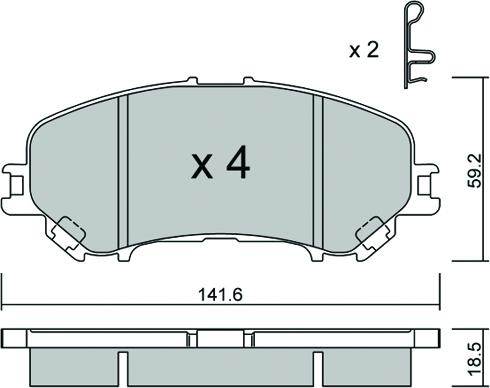 Aisin BPNI-1022 - Bremžu uzliku kompl., Disku bremzes ps1.lv