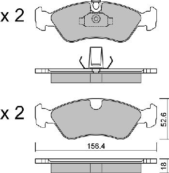 Aisin BPOP-1016 - Bremžu uzliku kompl., Disku bremzes ps1.lv