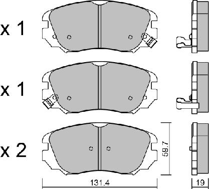 Aisin BPOP-1010 - Bremžu uzliku kompl., Disku bremzes ps1.lv