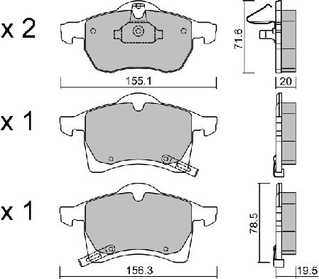 Aisin BPOP-1013 - Bremžu uzliku kompl., Disku bremzes ps1.lv