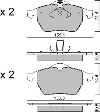 AISIN BPOP-1012 - Bremžu uzliku kompl., Disku bremzes ps1.lv