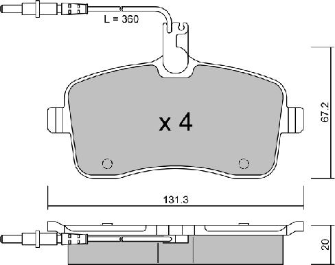 Aisin BPPE-1009 - Bremžu uzliku kompl., Disku bremzes ps1.lv