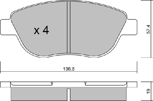 Aisin BPPE-1004 - Bremžu uzliku kompl., Disku bremzes ps1.lv