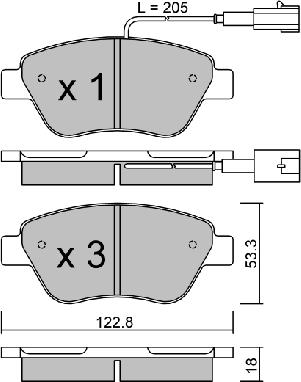 Aisin BPPE-1007 - Bremžu uzliku kompl., Disku bremzes ps1.lv