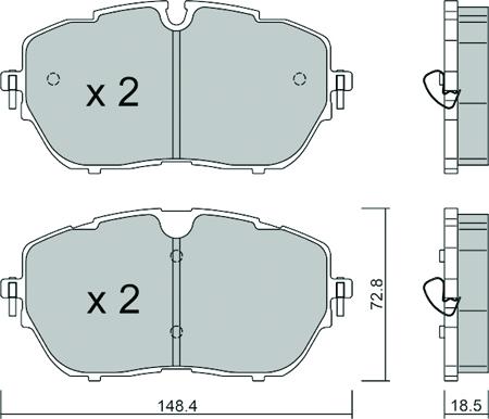 Aisin BPPE-1025 - Bremžu uzliku kompl., Disku bremzes ps1.lv