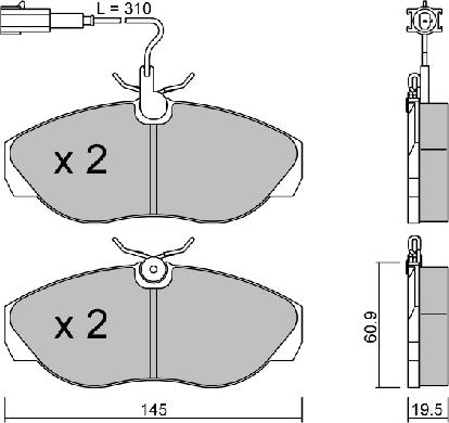 Aisin BPPE-1021 - Bremžu uzliku kompl., Disku bremzes ps1.lv