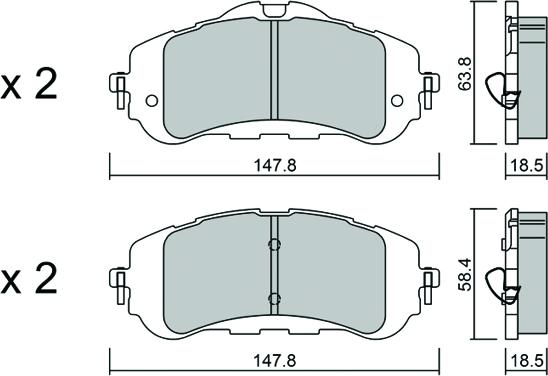 Aisin BPPE-1023 - Bremžu uzliku kompl., Disku bremzes ps1.lv