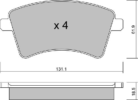 Aisin BPRE-1014 - Bremžu uzliku kompl., Disku bremzes ps1.lv