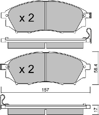 Aisin BPRE-1011 - Bremžu uzliku kompl., Disku bremzes ps1.lv