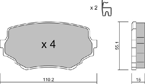 AISIN BPSZ-1902 - Bremžu uzliku kompl., Disku bremzes ps1.lv