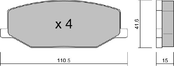 AISIN BPSZ-1007 - Bremžu uzliku kompl., Disku bremzes ps1.lv