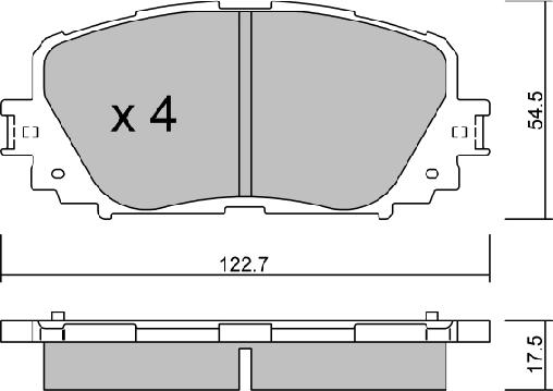 Aisin BPTO-1005 - Bremžu uzliku kompl., Disku bremzes ps1.lv