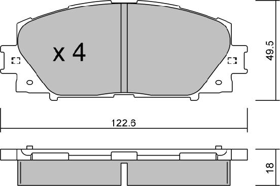 AISIN BPTO-1014 - Bremžu uzliku kompl., Disku bremzes ps1.lv