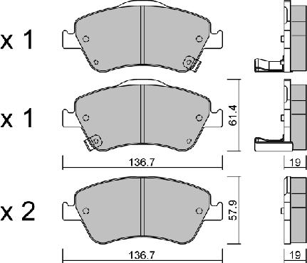 Aisin BPTO-1015 - Bremžu uzliku kompl., Disku bremzes ps1.lv