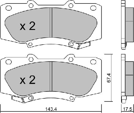 Aisin BPTO-1012 - Bremžu uzliku kompl., Disku bremzes ps1.lv